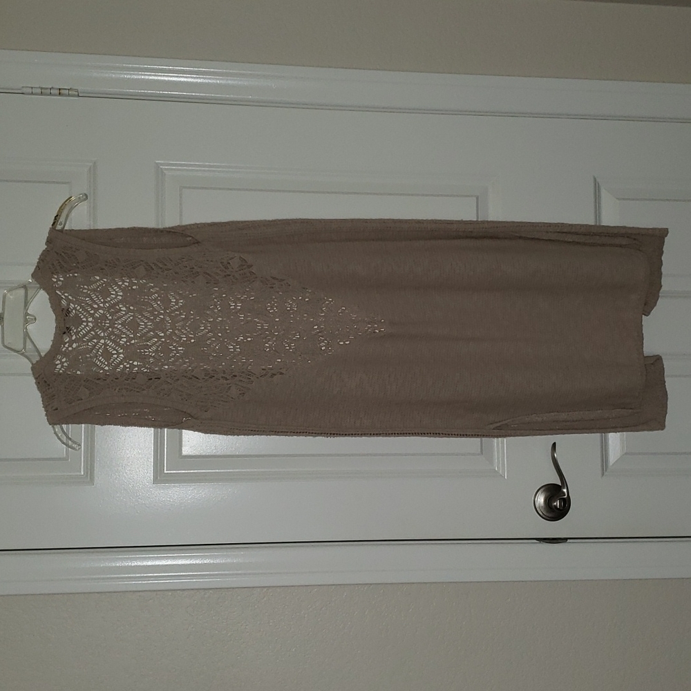 KNOX ROSE LONG BEIGE CARDIGAN IN SIZE S - Picture 4 of 5